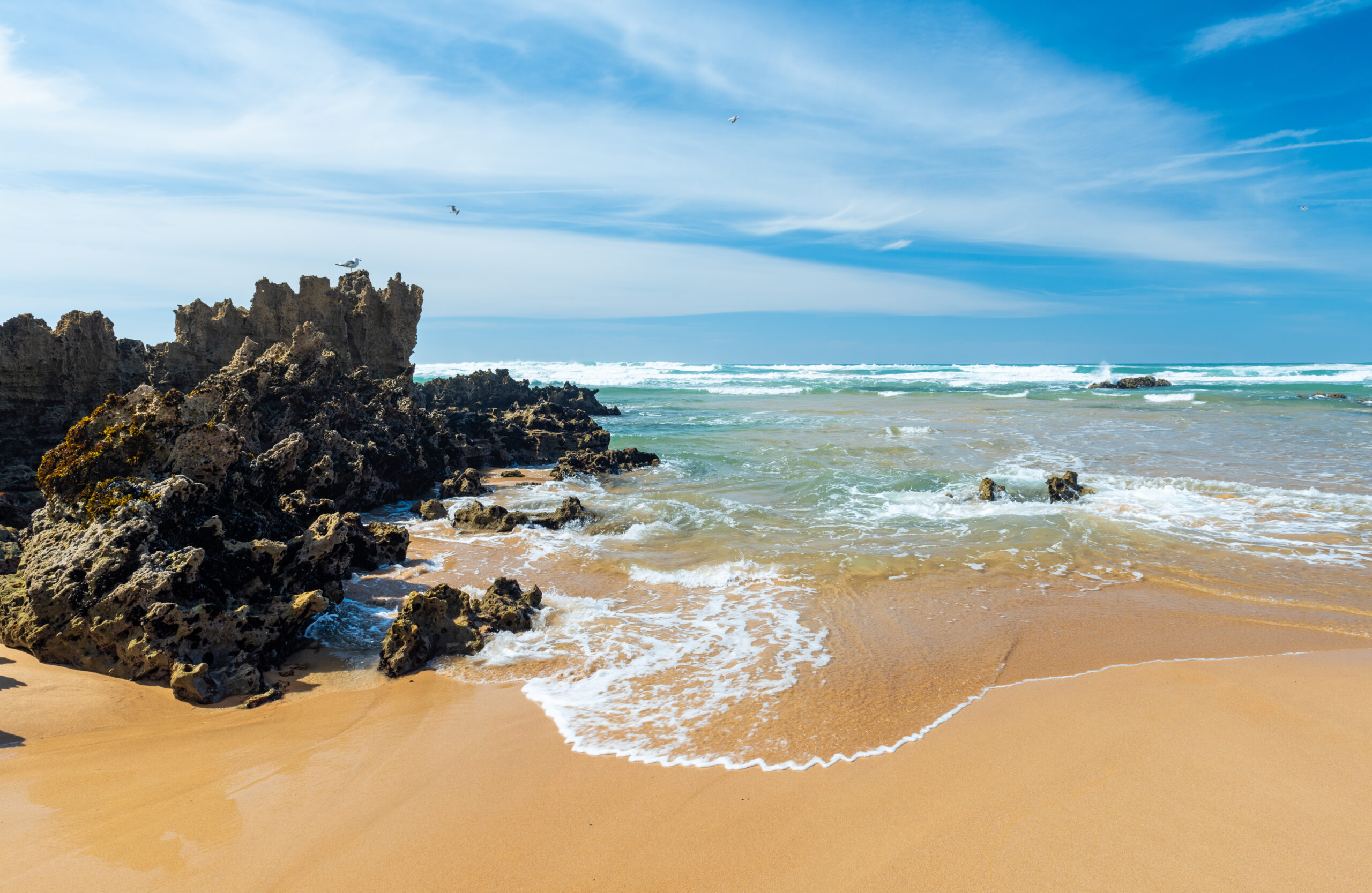 Spiaggia in Portogallo, vicino a Lisbona
